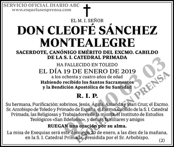 Cleofé Sánchez Montealegre