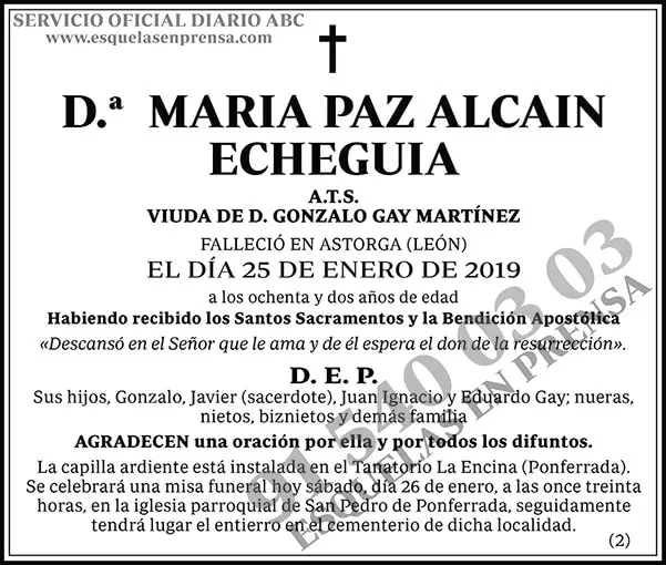 María Paz Alcain Echeguia