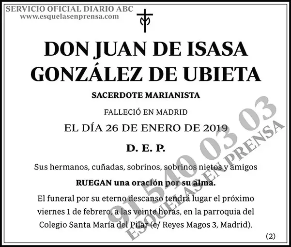 Juan de Isasa González de Ubieta