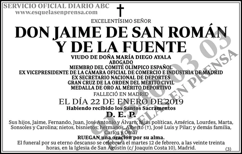 Jaime de San Román y de la Fuente