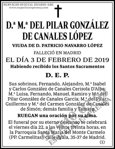 M.ª del Pilar González de Canales López