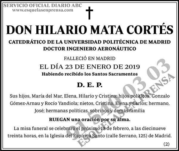 Hilario Mata Cortés