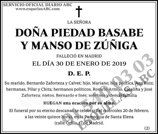 Piedad Basabe y Manso de Zúñiga