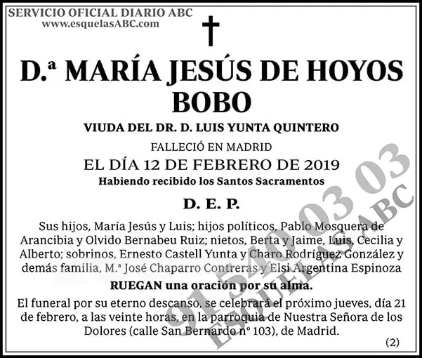 María Jesús de Hoyos Bobo