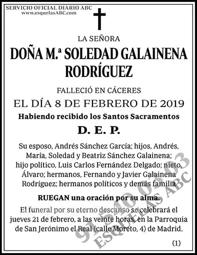 M.ª Soledad Galainena Rodríguez