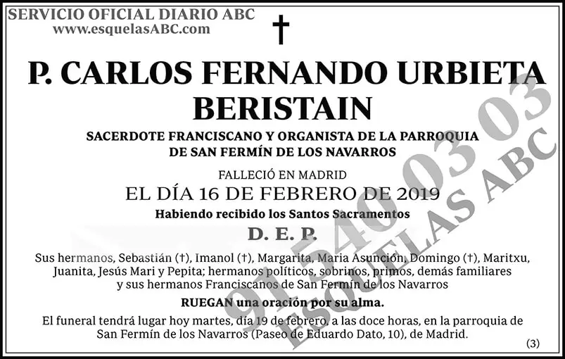 Carlos Fernando Urbieta Beristain