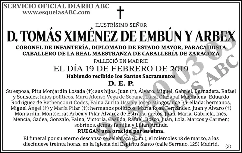 Tomás Ximénez de Embún y Arbex