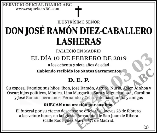 José Ramón Diez-Caballero Lasheras