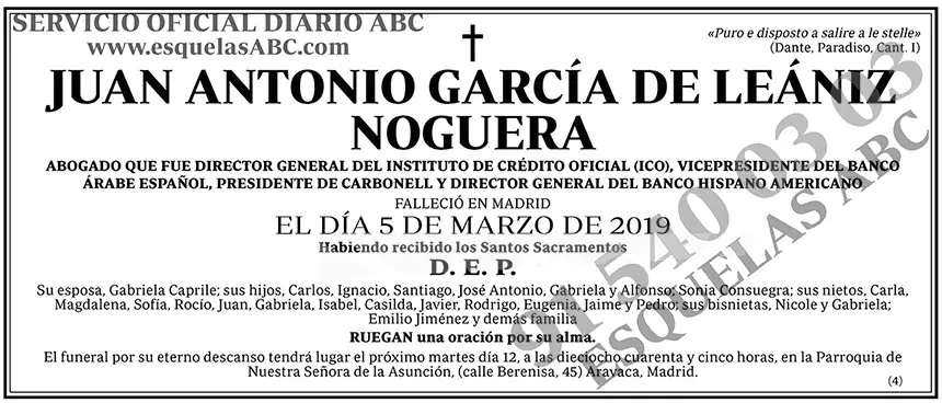 Juan Antonio García de Leániz Noguera