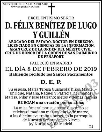 Félix Benítez de Lugo y Guillén