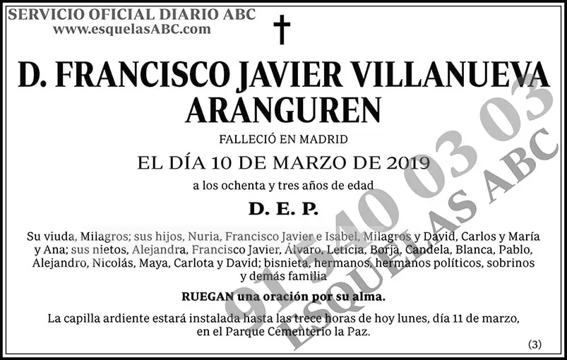 Francisco Javier Villanueva Aranguren