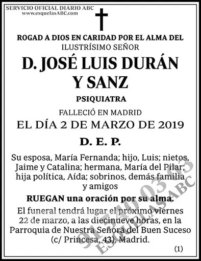 José Luis Durán y Sanz