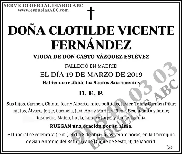 Clotilde Vicente Fernández