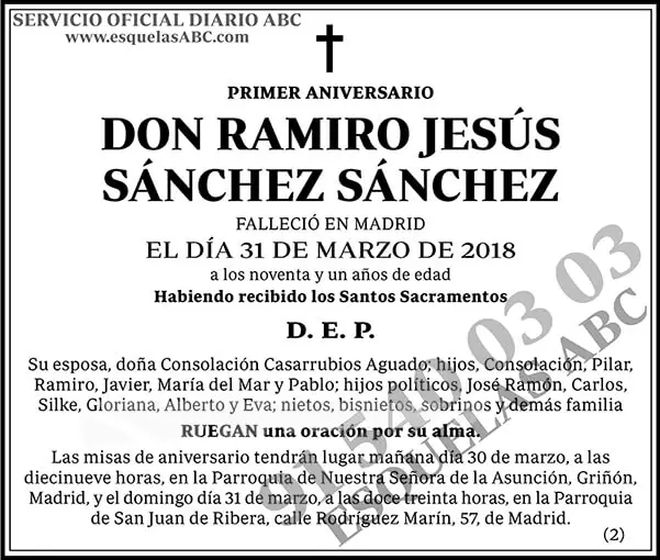 Ramiro Jesús Sánchez Sánchez