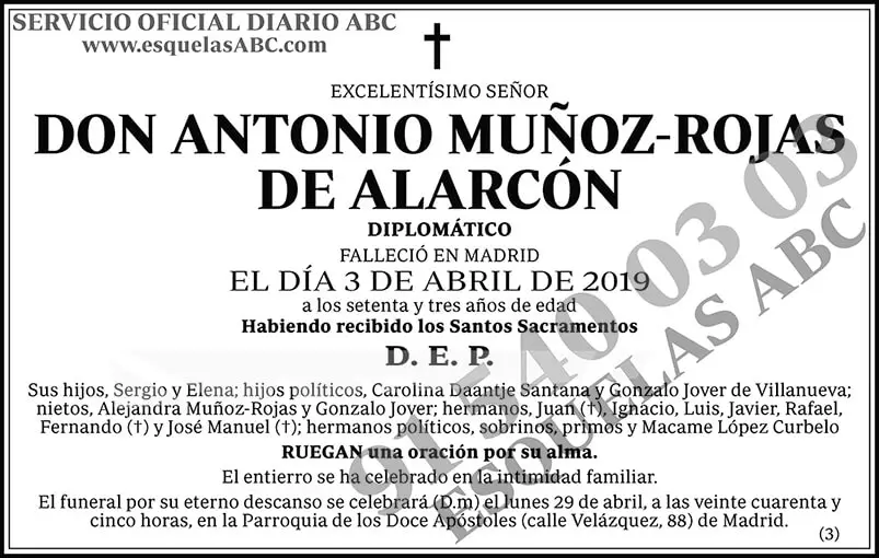 Antonio Muñoz-Rojas de Alarcón