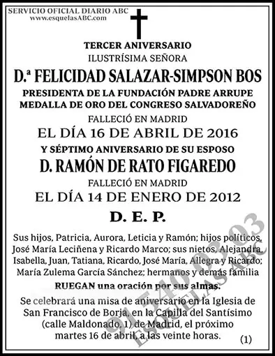Felicidad Salazar-Simpson Bos