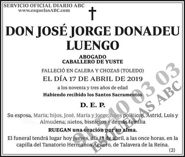 José Jorge Donadeu Luengo