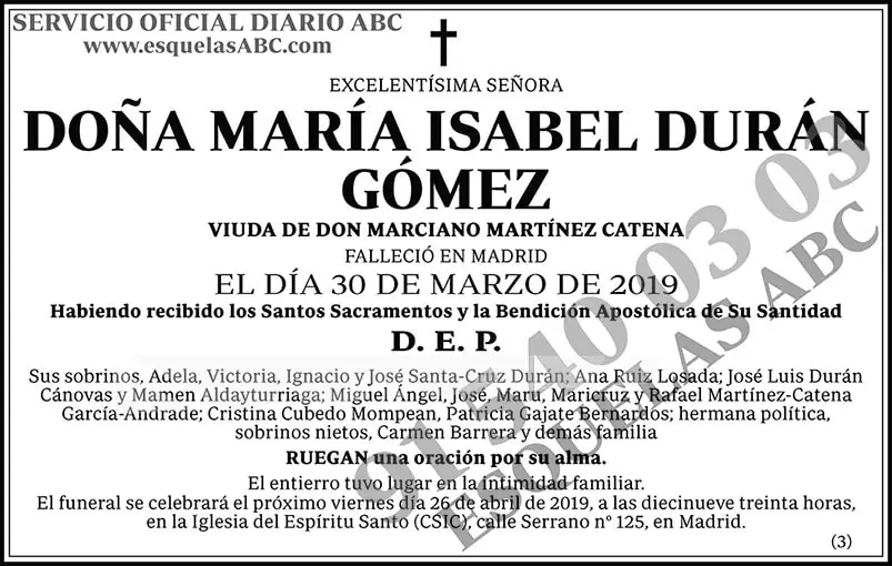 María Isabel Durán Gómez
