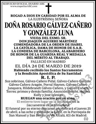 Rosario Gálvez-Cañero y González-Luna