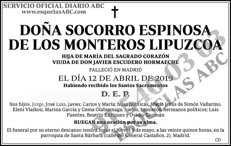 Socorro Espinosa de los Monterios Lipuzcoa