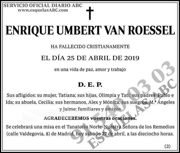 Enrique Umbert Van Roessel