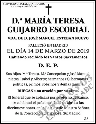 María Teresa Guijarro Escorial
