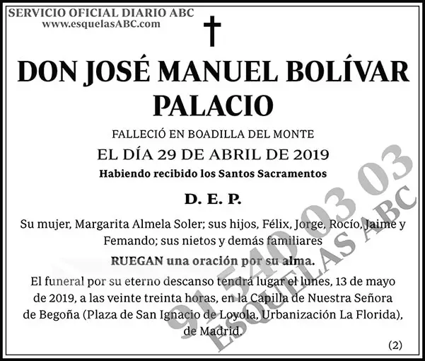 José Manuel Bolívar Palacio