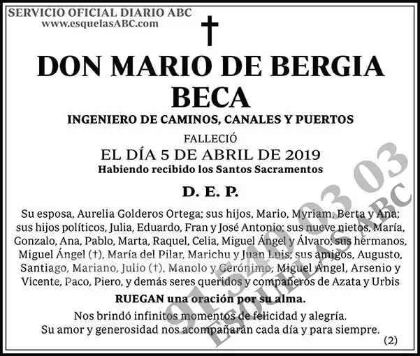 Mario de Bergia Beca