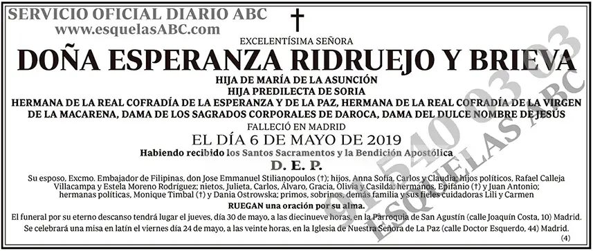 Esperanza Ridruejo y Brieva