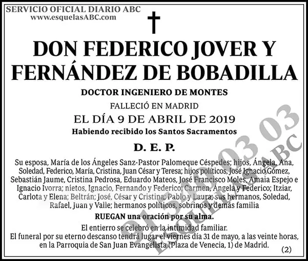 Federico Jover y Fernández de Bobadilla
