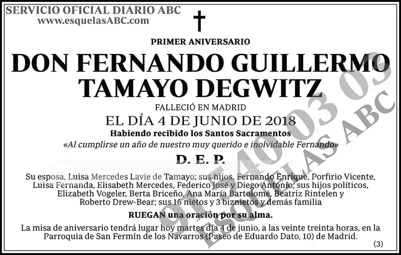 Fernando Guillermo Tamayo Degwitz