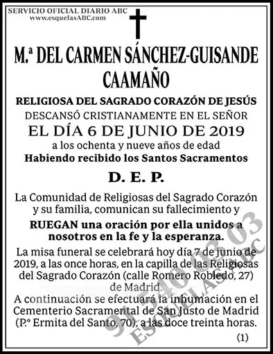 M.ª del Carmen Sánchez-Guisande Caamaño