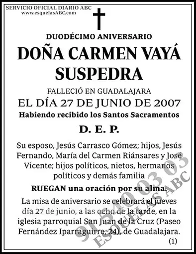 Carmen Vayá Suspedra