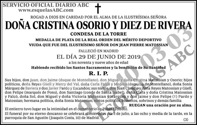 Cristina Osorio y Diez de Rivera