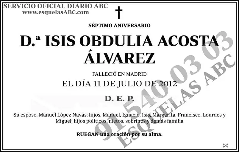 Isis Obdulia Acosta Álvarez