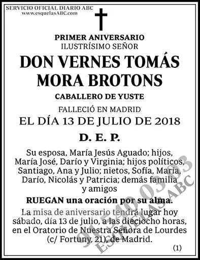 Vernes Tomás Mora Brotons