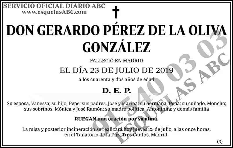 Gerardo Pérez de la Oliva González
