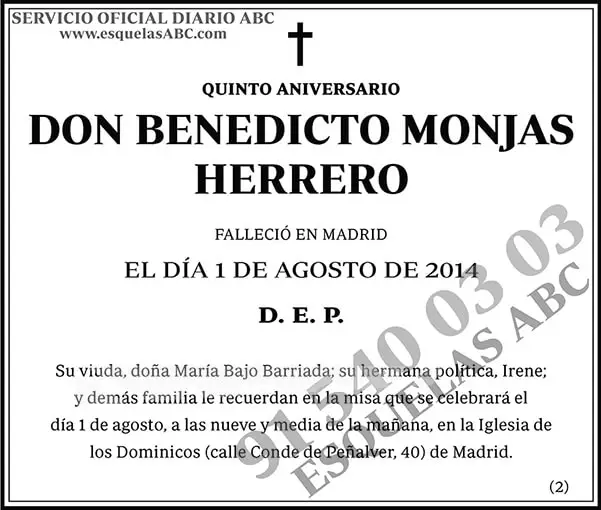 Benedicto Monjas Herrero