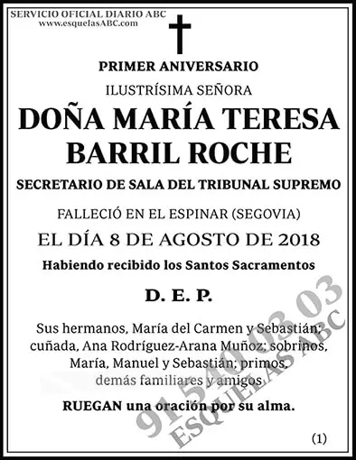 María Teresa Barril Roche