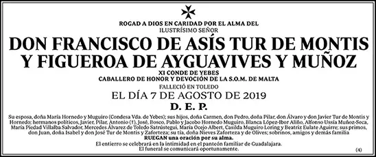 Francisco de Asís Tur de Montis y Figueroa de Ayguavives y Muñoz