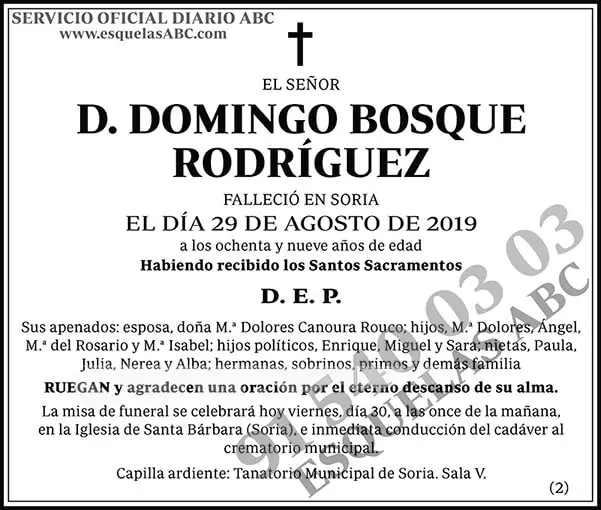 Domingo Bosque Rodríguez