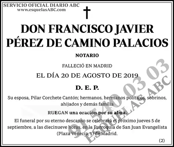 Francisco Javier Pérez de Camino Palacios