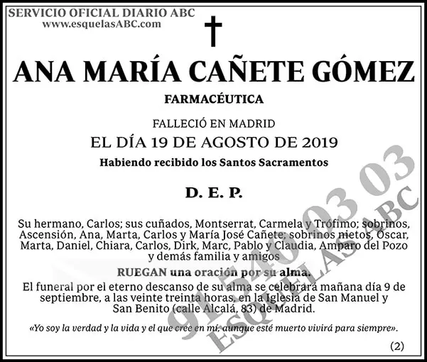 Ana María Cañete Gómez