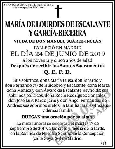 María de Lourdes de Escalante y García-Becerra