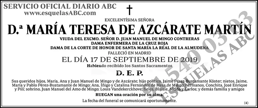 María Teresa de Azcárate Martín
