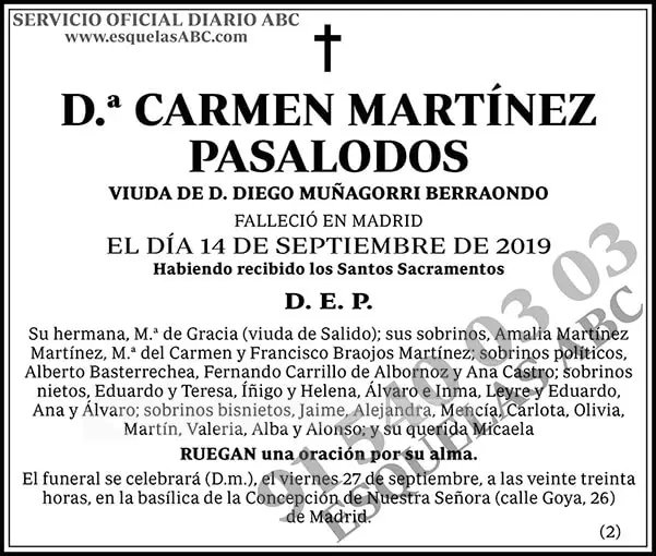 Carmen Martínez Pasalodos