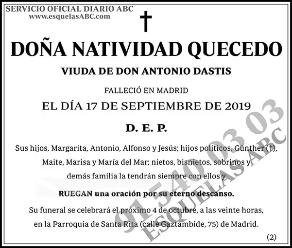 Natividad Quecedo