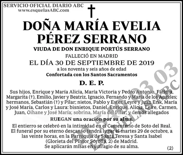 María Evelia Pérez Serrano