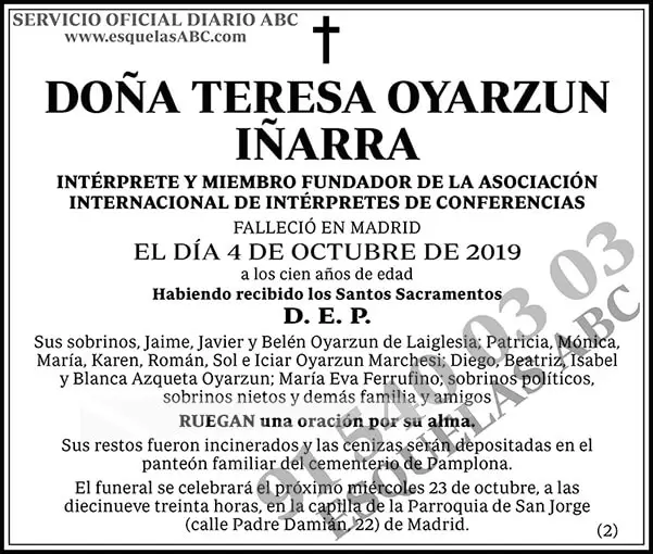 Teresa Oyarzun Iñarra