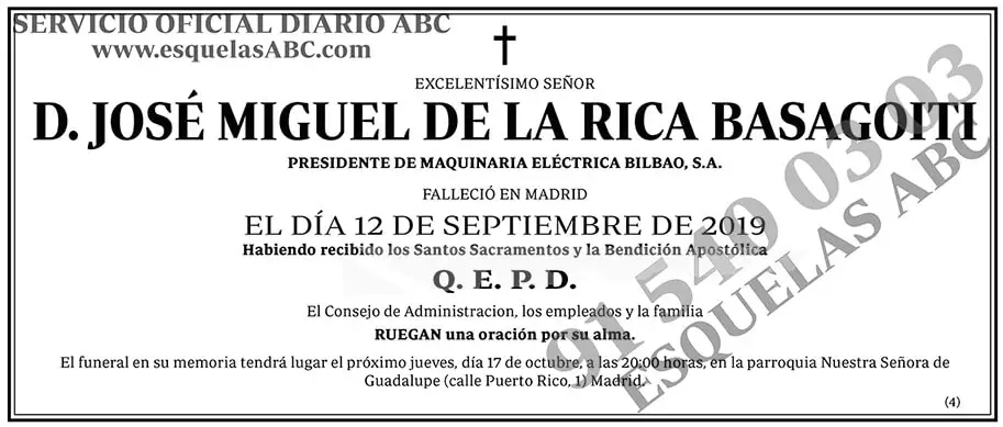 José Miguel de la Rica Basagoiti